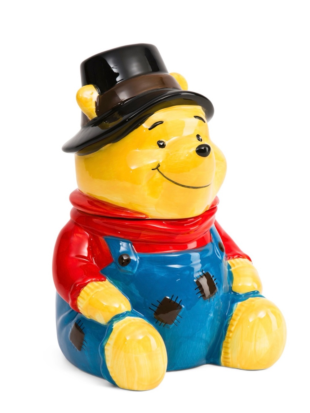 Halloween Winnie The Pooh Scarecrow 3D Cookie Jar. Brand New.